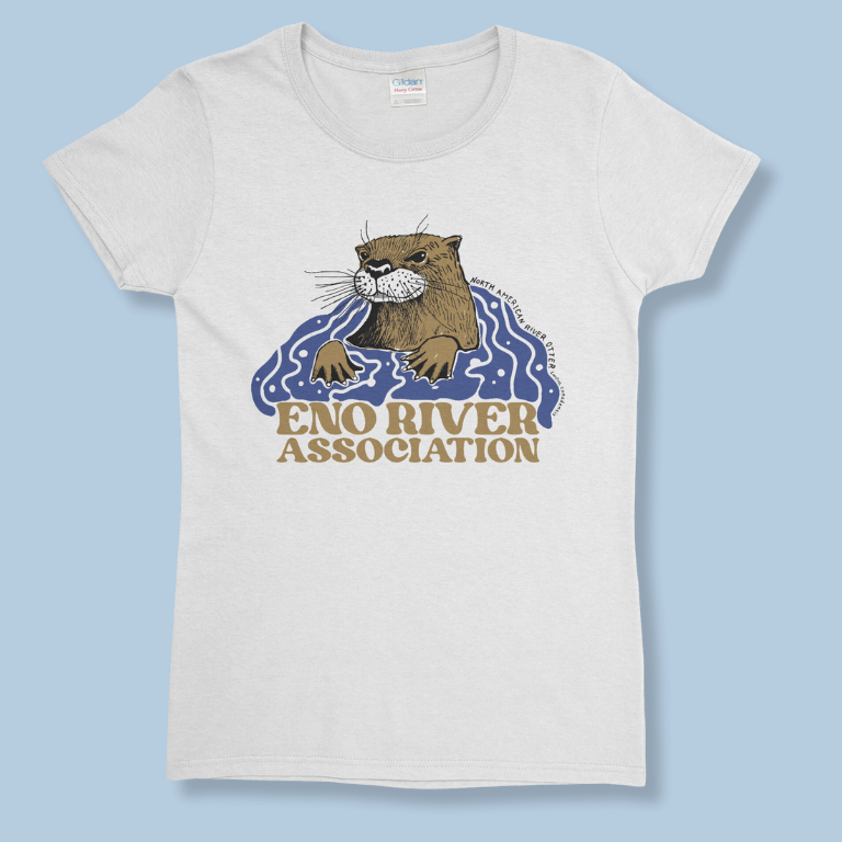 3/C Otter in White - Gildan 5000L, 100% cotton, regular fit