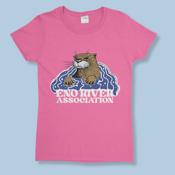 4/C Otter in Azalea - Gildan 5000L, 100% cotton, regular fit