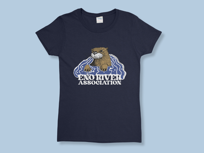 4/C Otter in Navy - Gildan 5000L, 100% cotton, regular fit