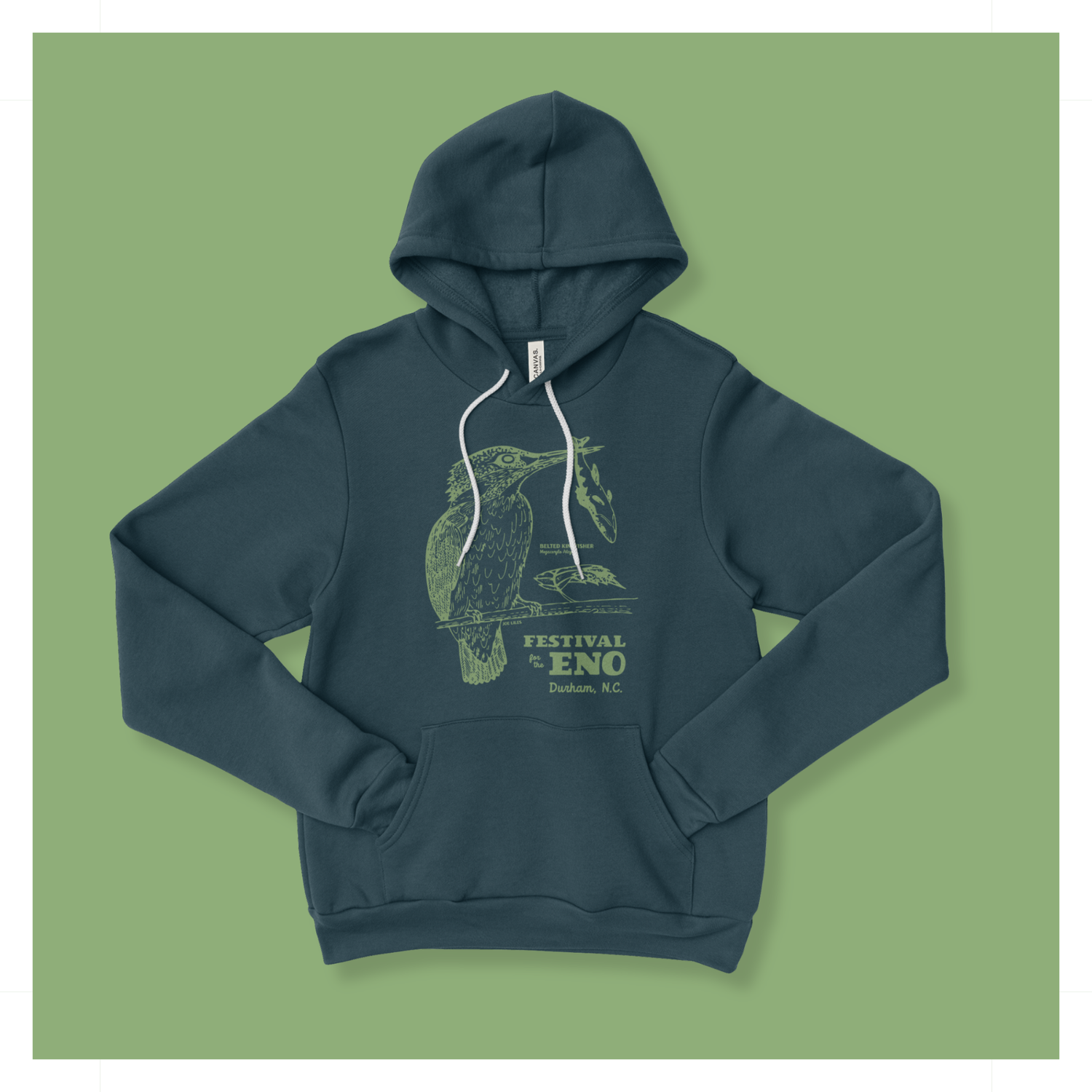 Unisex Kingfisher Mono Hooded Sweatshirt